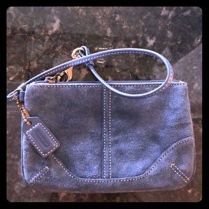 Suede coach wristlet. Authentic